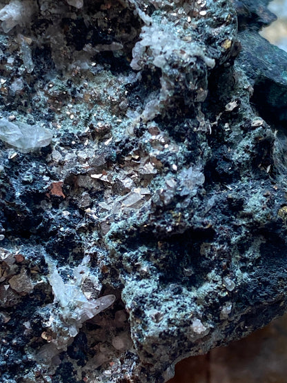 CHALCOPYRITE [ETC] : CRADDOCK MOOR MINE, ST CLEER, CORNWALL. 121g MF5063