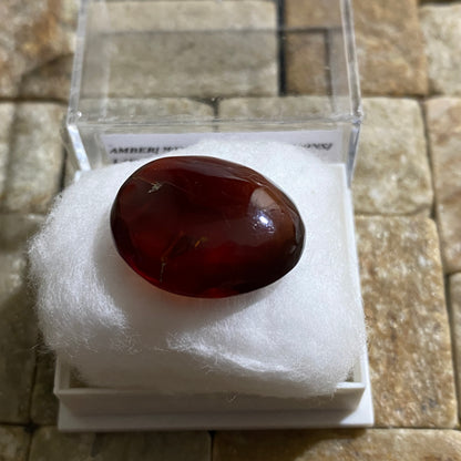 AMBER NATURAL GEMSTONE - LAMPUNG PROVINCE, SUMATRA, INDONESIA 8.60Ct. MFG5129