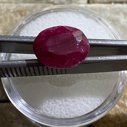 RUBY CORUNDUM NATURAL GEMSTONE - MUNDARARA MINE, LONGIDO, TANZANIA 5.45Ct MFG5380