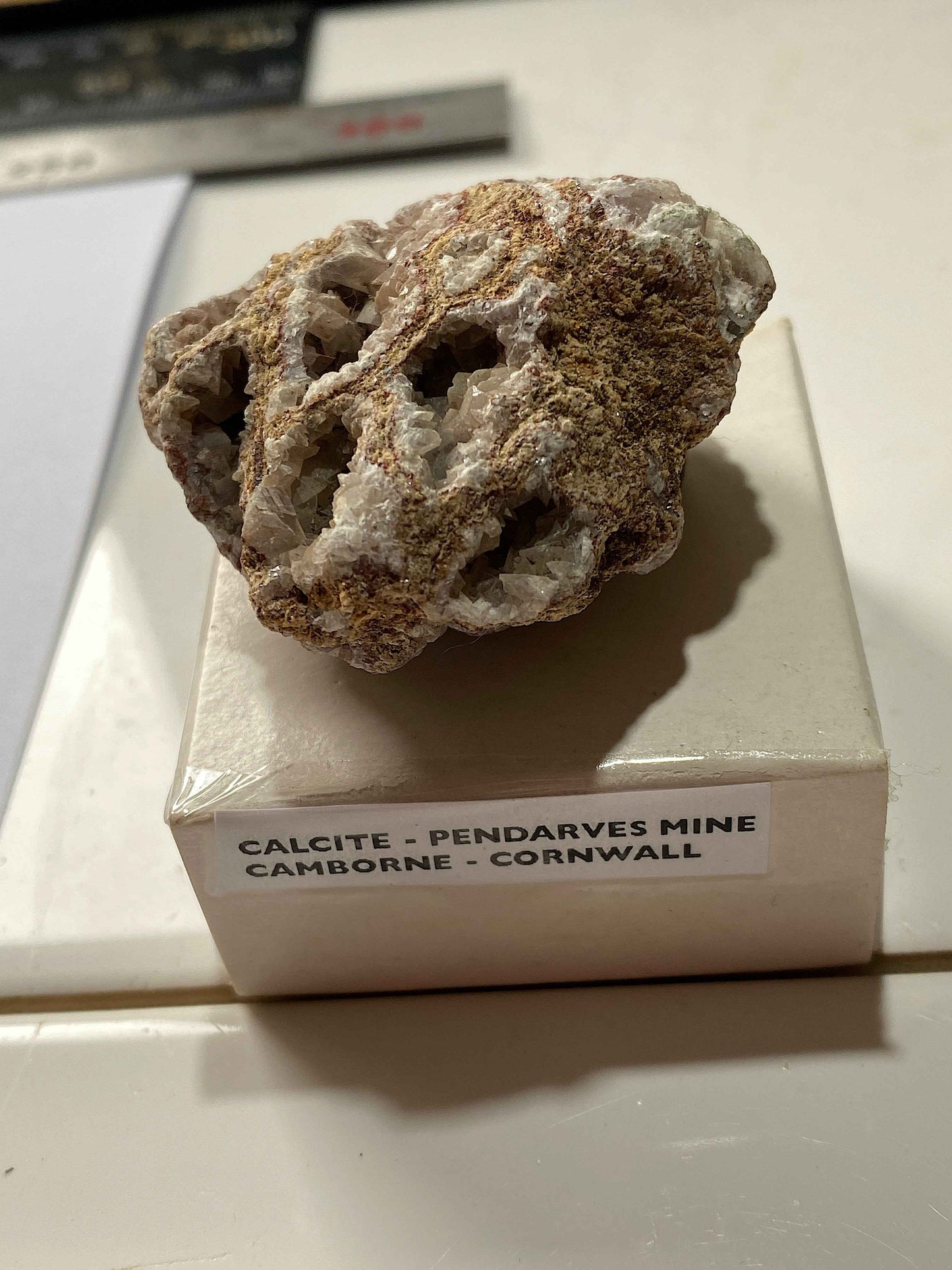 CALCITE : PENDARVES MINE, KILLIVOSE, CAMBORNE, CORNWALL  55g. MF5067