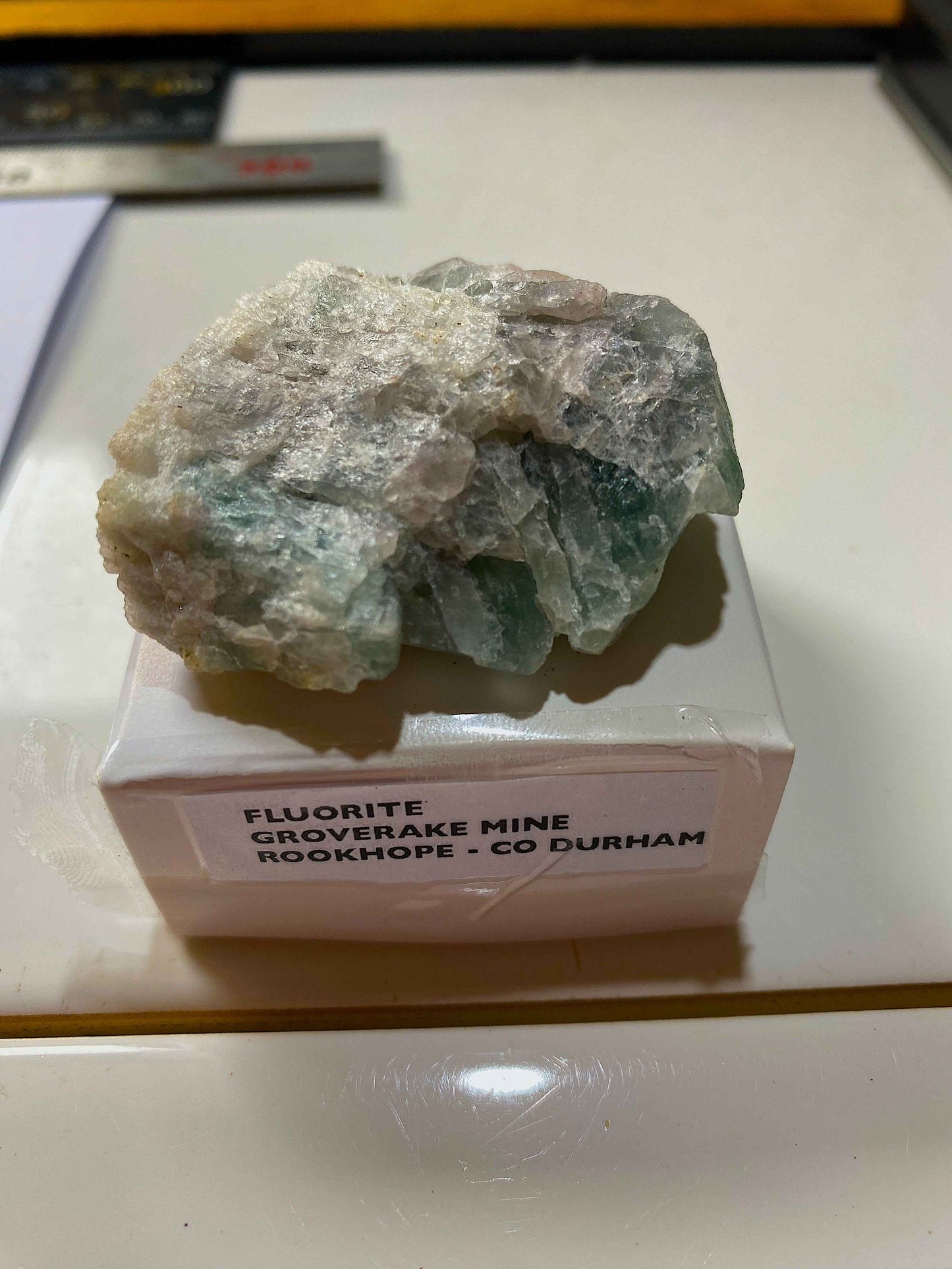 FLUORITE : GROVERAKE MINE, ROOKHOPE, CO DURHAM, ENGLAND. 48g. MF5068