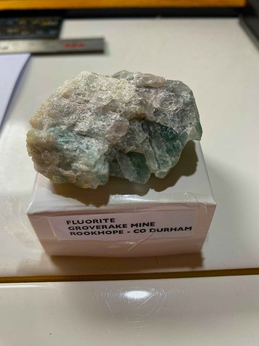 FLUORITE : GROVERAKE MINE, ROOKHOPE, CO DURHAM, ENGLAND. 48g. MF5068