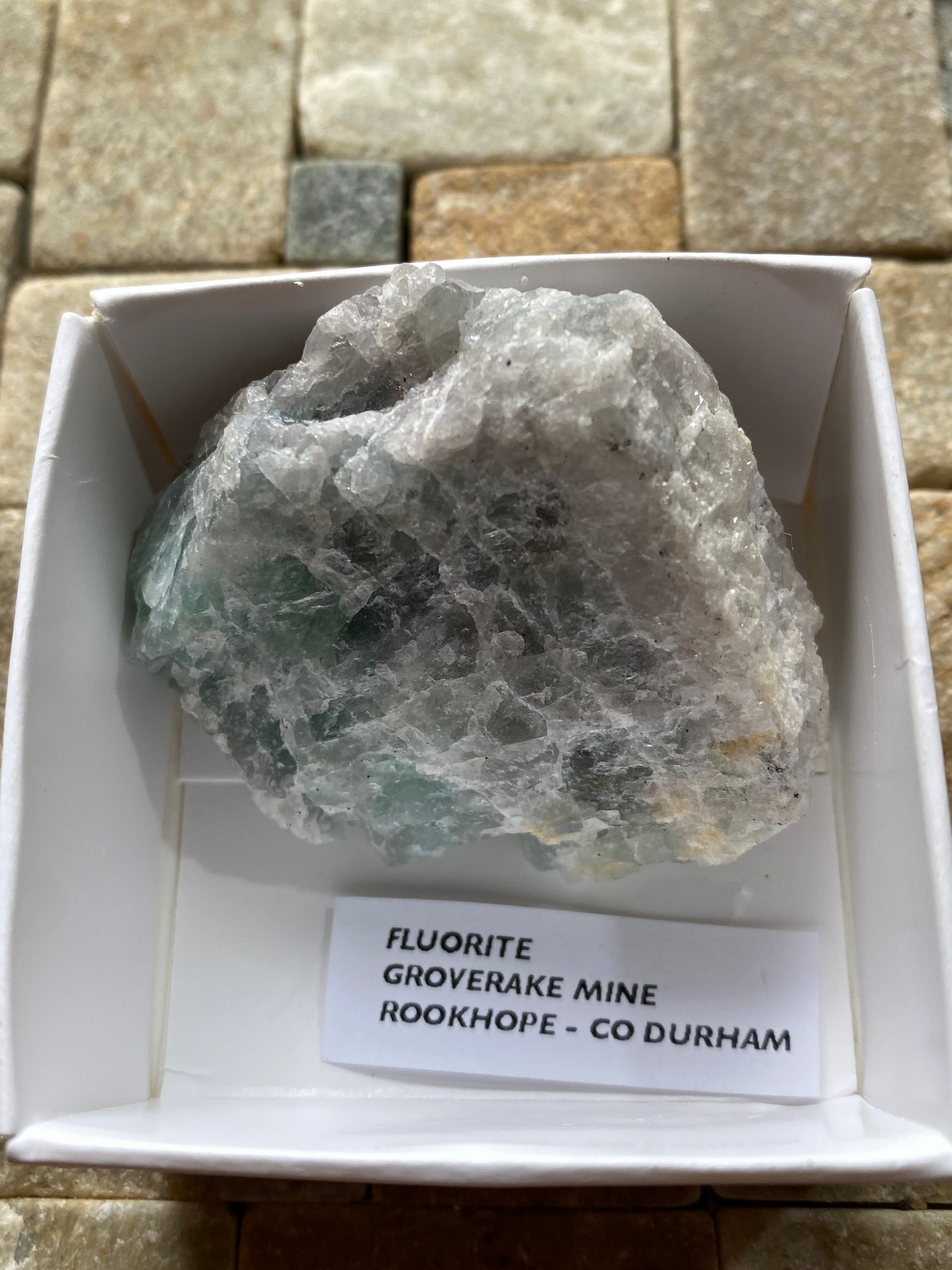 FLUORITE : GROVERAKE MINE, ROOKHOPE, CO DURHAM, ENGLAND. 48g. MF5068