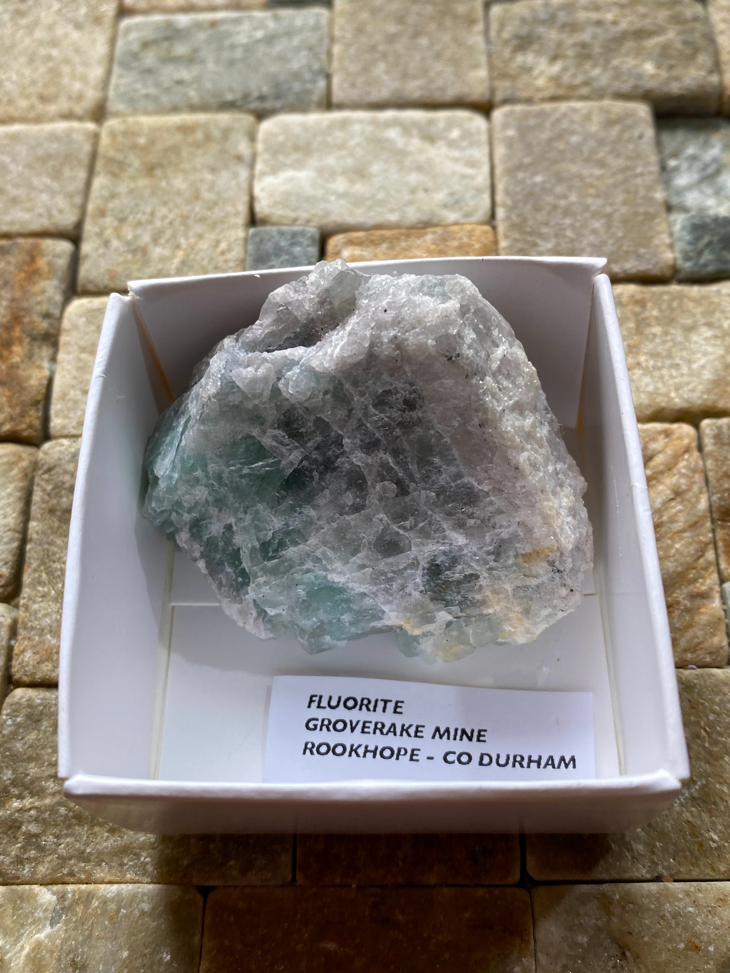 FLUORITE : GROVERAKE MINE, ROOKHOPE, CO DURHAM, ENGLAND. 48g. MF5068