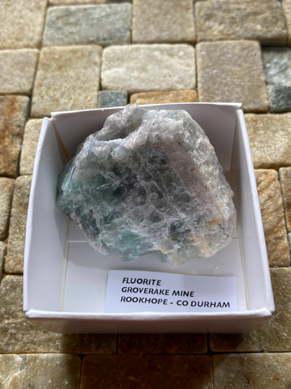 FLUORITE : GROVERAKE MINE, ROOKHOPE, CO DURHAM, ENGLAND. 48g. MF5068