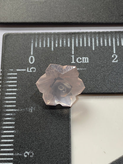 "SNOWFLAKE" ROSE DE FRANCE AMETHYST QUARTZ GEMSTONE  : GOGOBOSEM MTS, ERONGO, NAMIBIA, AFRICA. 3.64Ct. MFG4965