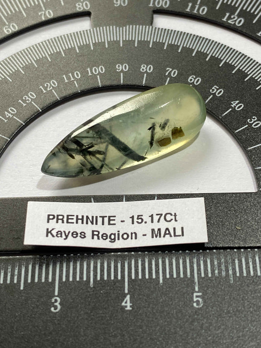 PREHNITE NATURAL GEMSTONE :  KAYES REGION, MALI, AFRICA 15.17Ct. MFG4967