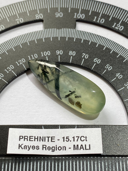 PREHNITE NATURAL GEMSTONE :  KAYES REGION, MALI, AFRICA 15.17Ct. MFG4967