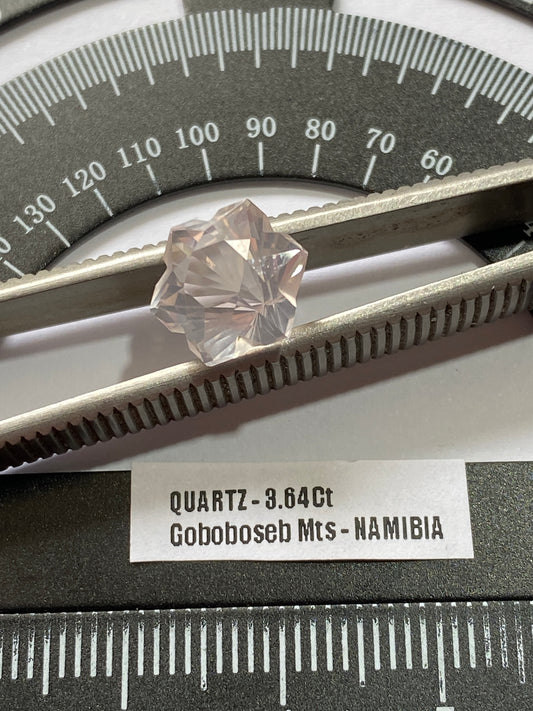 "SNOWFLAKE" AMETHYST NATURAL GEMSTONE : GOBOBOSEB MT., NAMIBIA, AFRICA 3.64Ct. MFG4970