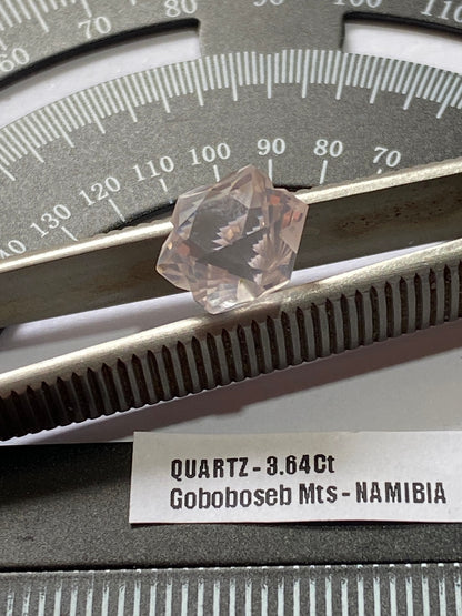 "SNOWFLAKE" AMETHYST NATURAL GEMSTONE : GOBOBOSEB MT., NAMIBIA, AFRICA 3.64Ct. MFG4970