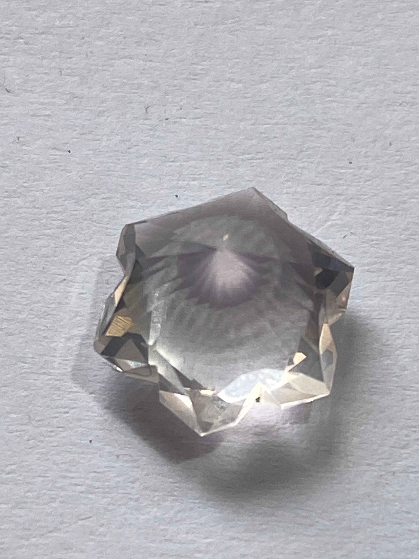"SNOWFLAKE" AMETHYST NATURAL GEMSTONE : GOBOBOSEB MT., NAMIBIA, AFRICA 3.64Ct. MFG4970
