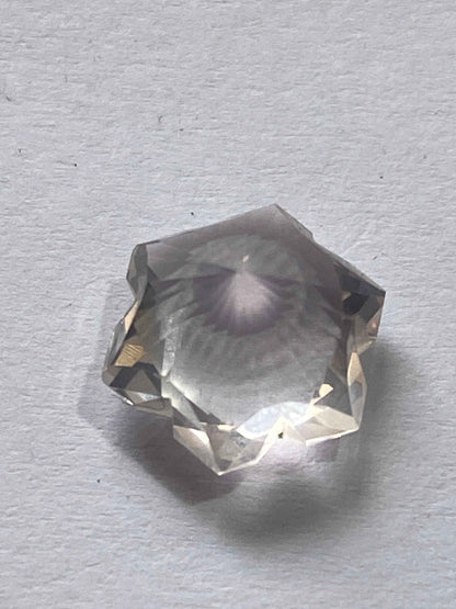 "SNOWFLAKE" AMETHYST NATURAL GEMSTONE : GOBOBOSEB MT., NAMIBIA, AFRICA 3.64Ct. MFG4970
