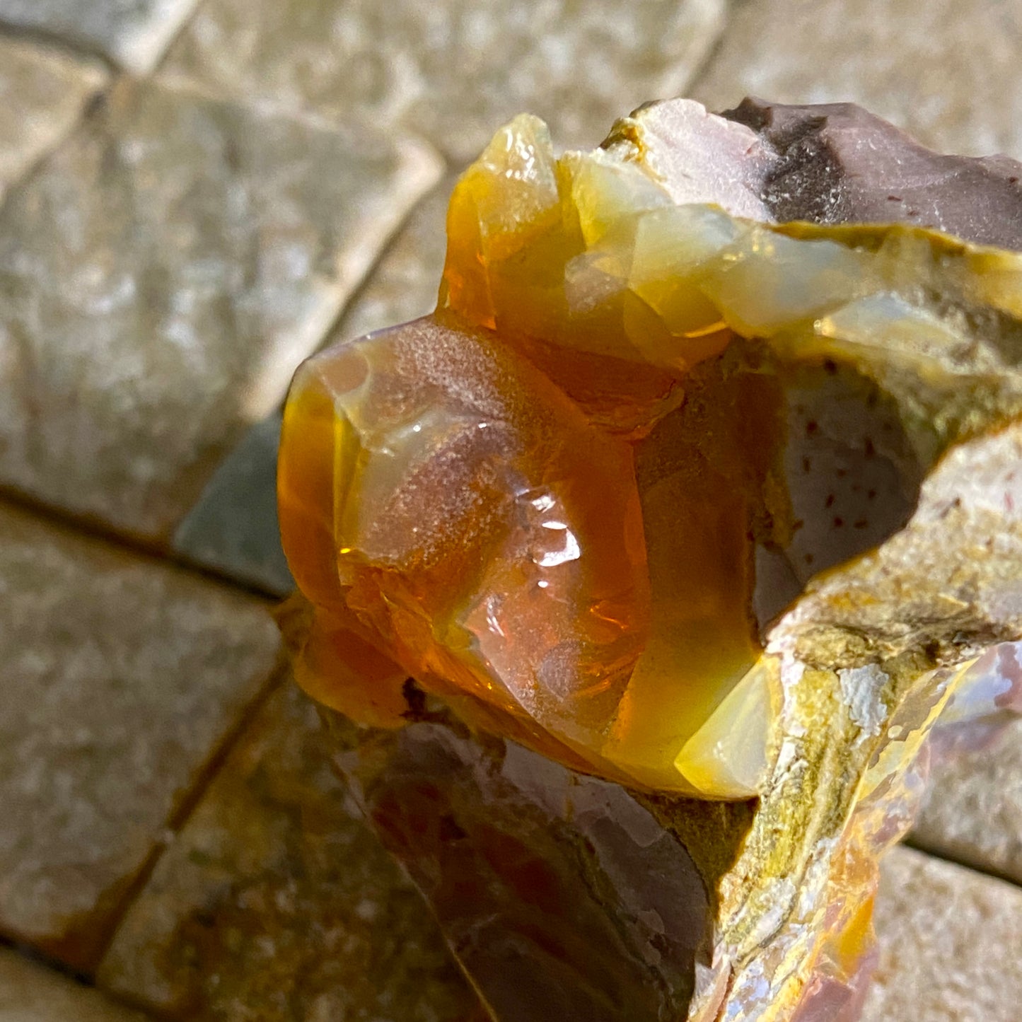 FIRE OPAL ON MATRIX - CARBONERA MINE, QUERETARO, MEXICO  52g  MF4142