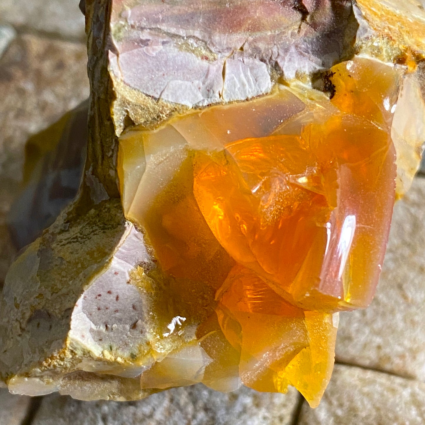 FIRE OPAL ON MATRIX - CARBONERA MINE, QUERETARO, MEXICO  52g  MF4142