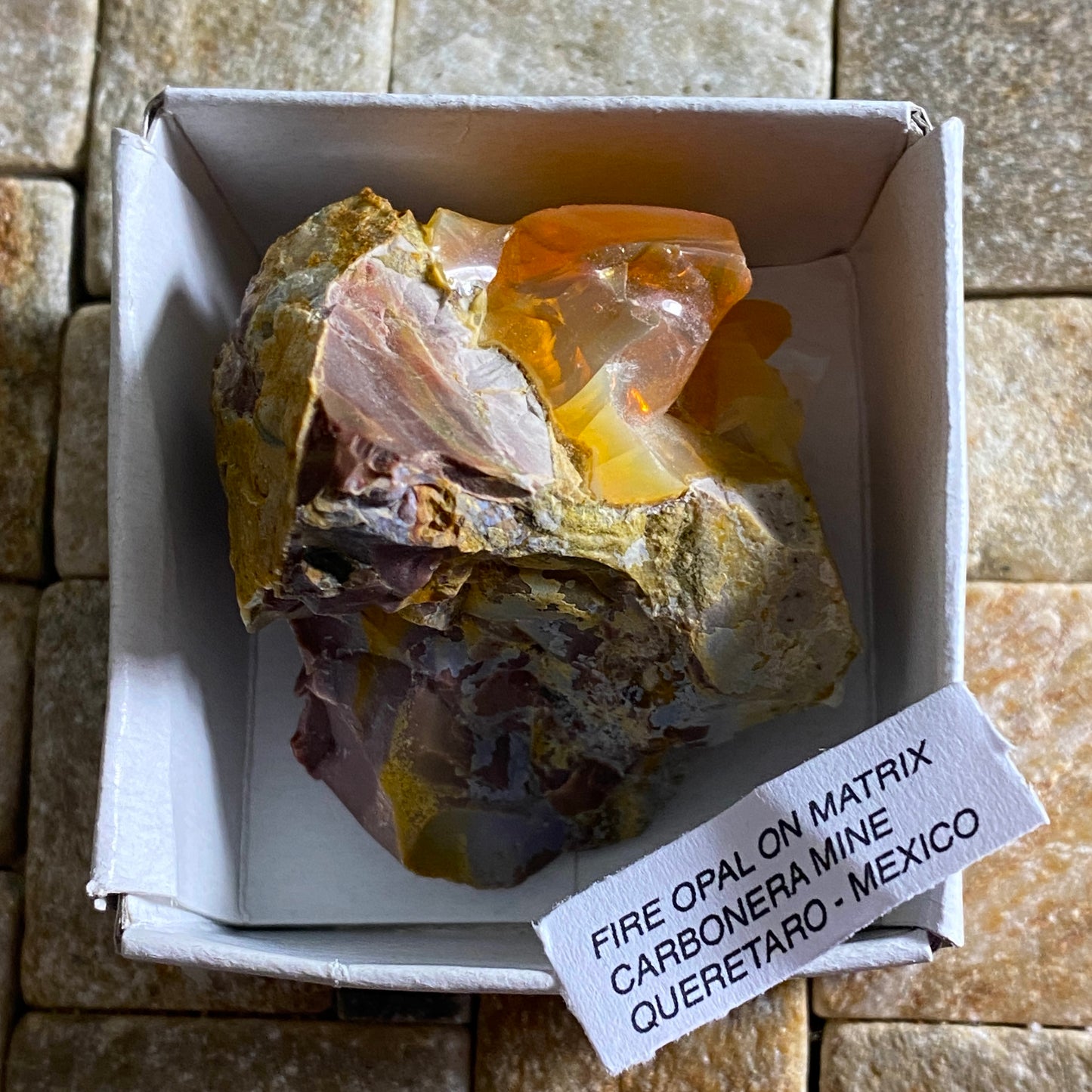 FIRE OPAL ON MATRIX - CARBONERA MINE, QUERETARO, MEXICO  52g  MF4142