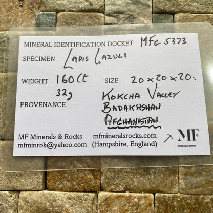LAPIS LAZULI NATURAL GEMSTONE - KOKCHA VALLEY, AFGHANISTAN 160Ct MFG5373