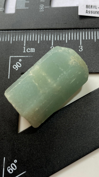 AQUAMARINE BERYL ROUGH NATURAL CRYSTAL : ASSUNCAO MINE, VISEU, PORTUGAL 43.35Ct MFG4977