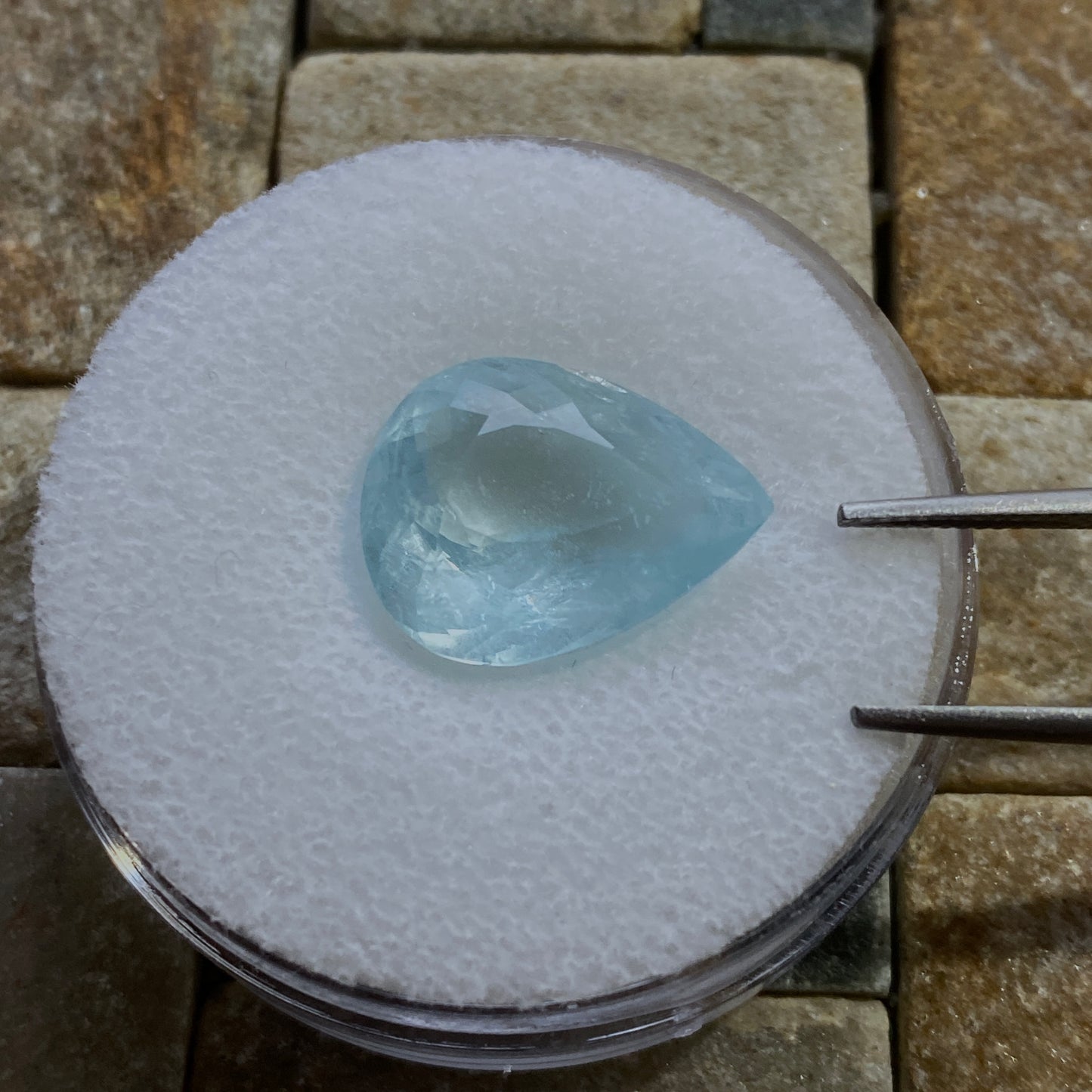 AQUAMARINE BERYL NATURAL GEMSTONE - SHENGUS, ROUNDU, PAKISTAN 13.20Ct MFG5365