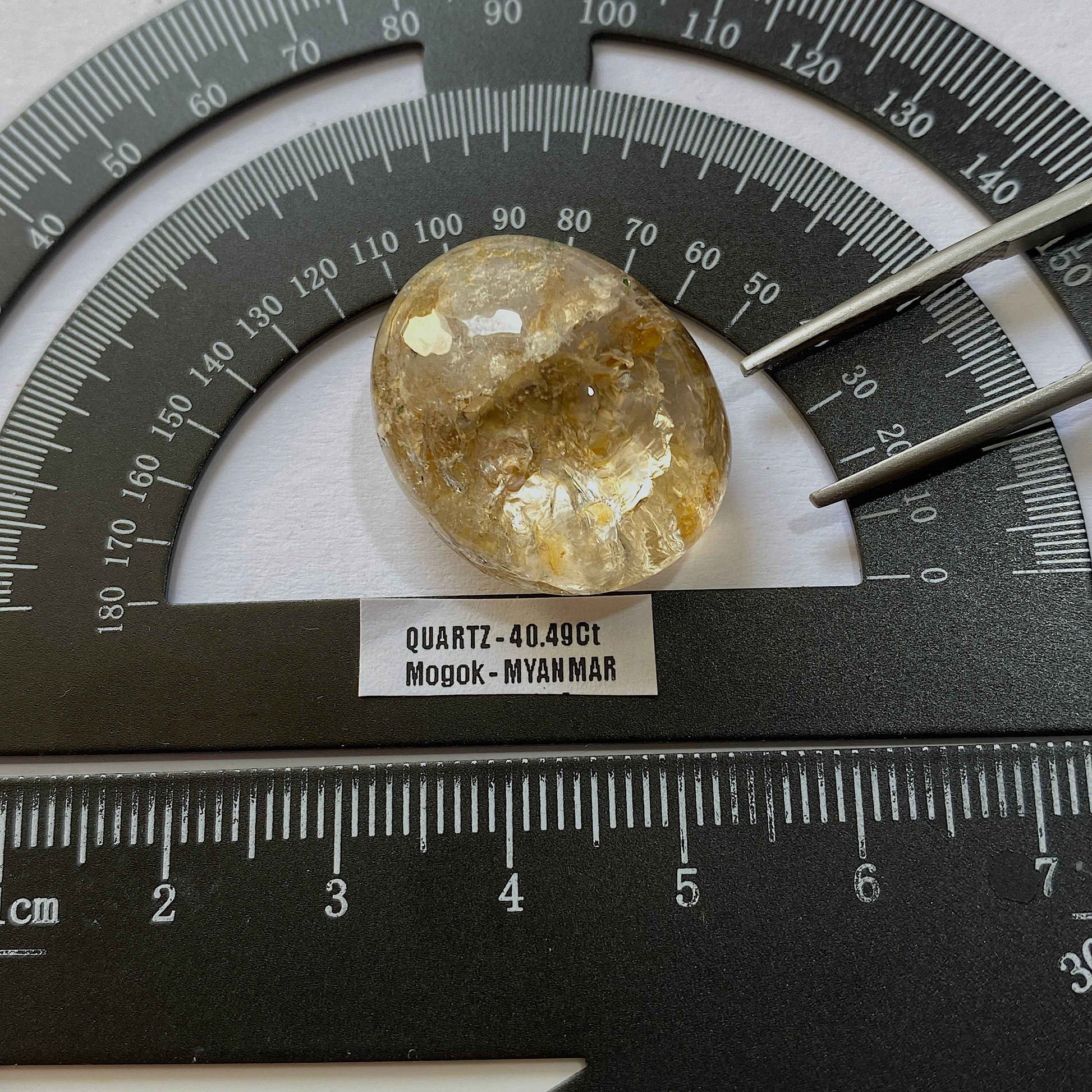 QUARTZ NATURAL GEMSTONE: MOGOK, MANDALAY, MYANMAR LARGE 40.49Ct MFG4979