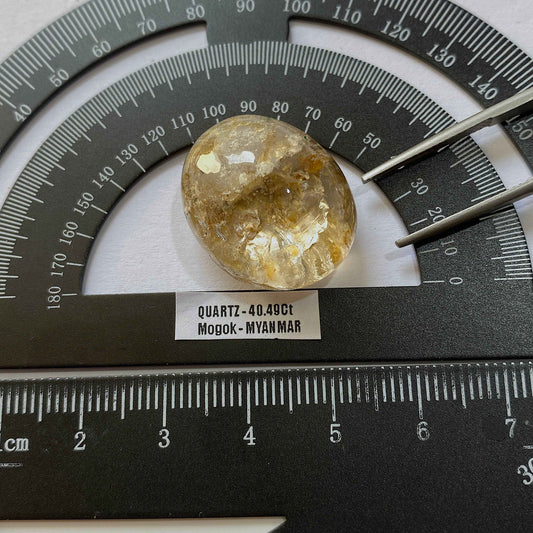 QUARTZ NATURAL GEMSTONE: MOGOK, MANDALAY, MYANMAR LARGE 40.49Ct MFG4979