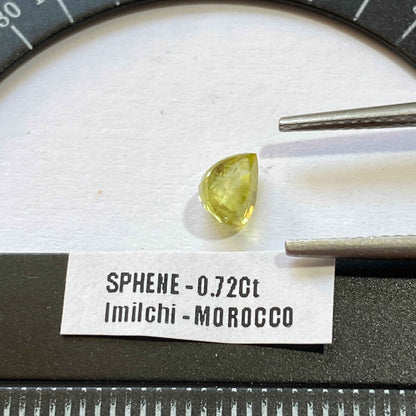 SPHENE (TITANITE) NATURAL GEMSTONE : IMILCHI, MOROCCO  0.72Ct  MFG4983