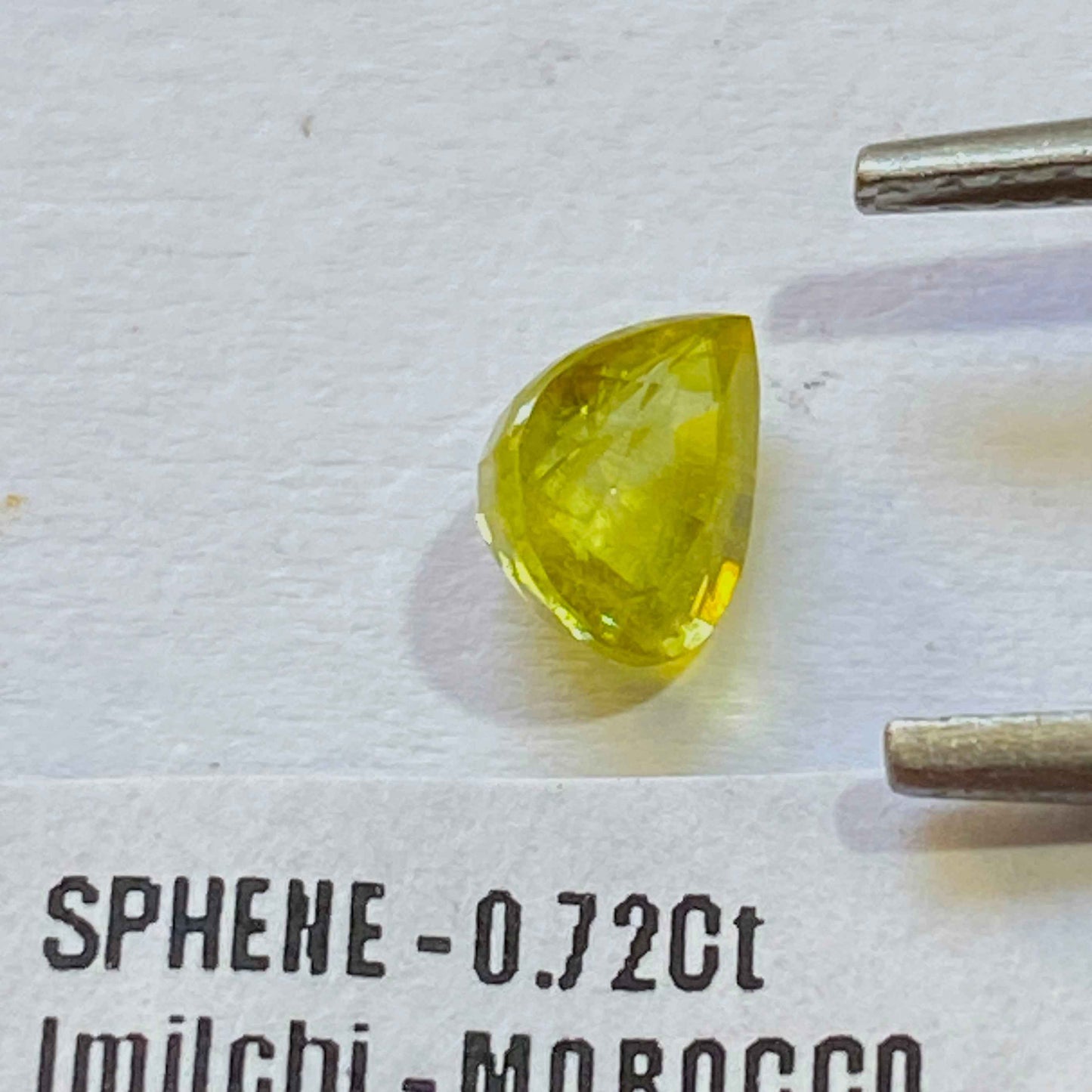 SPHENE (TITANITE) NATURAL GEMSTONE : IMILCHI, MOROCCO  0.72Ct  MFG4983
