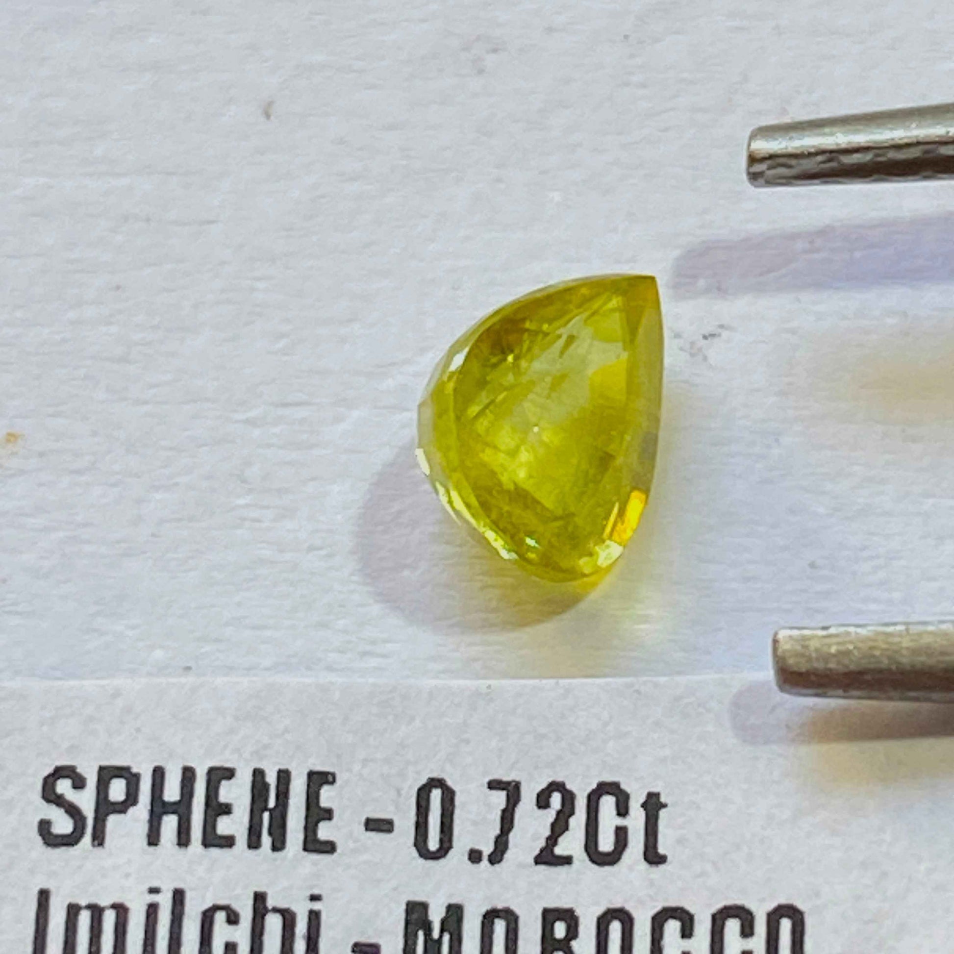 SPHENE (TITANITE) NATURAL GEMSTONE : IMILCHI, MOROCCO  0.72Ct  MFG4983