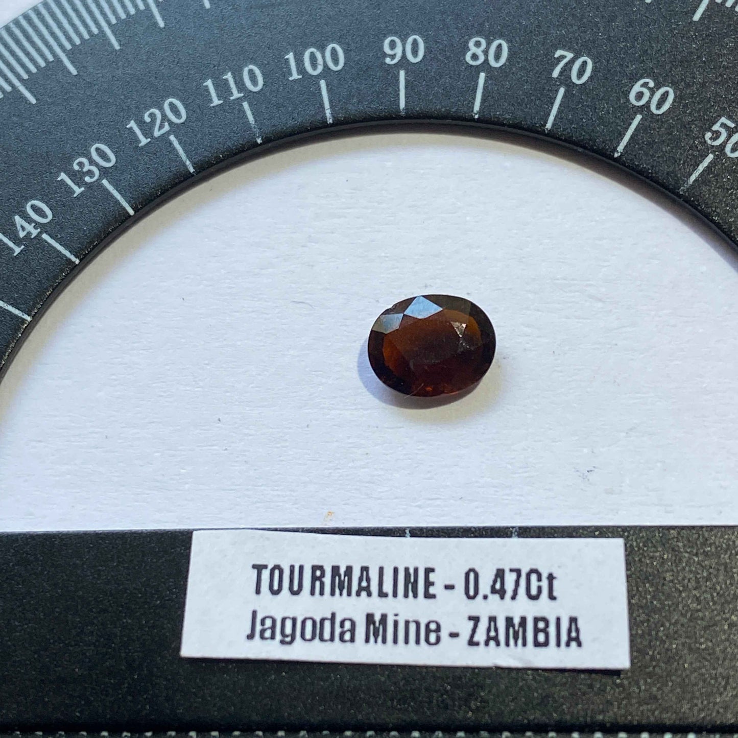 ORANGE  RARE TOURMALINE NATURAL GEMSTONE : JAGODA MINE, MKUSHI, ZAMBIA. 0.47Ct MFG4985