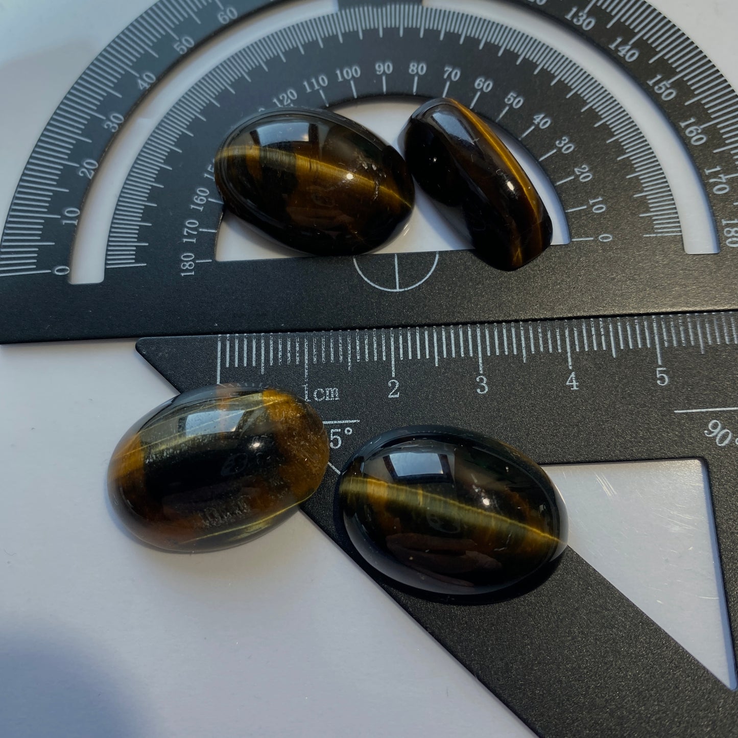 TIGERS EYE QUARTZ GEMSTONES x 4 - PRIESKA, NORTHERN CAPE, SOUTH AFRICA 95Ct MFG5089