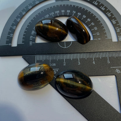 TIGERS EYE QUARTZ GEMSTONES x 4 - PRIESKA, NORTHERN CAPE, SOUTH AFRICA 95Ct MFG5089