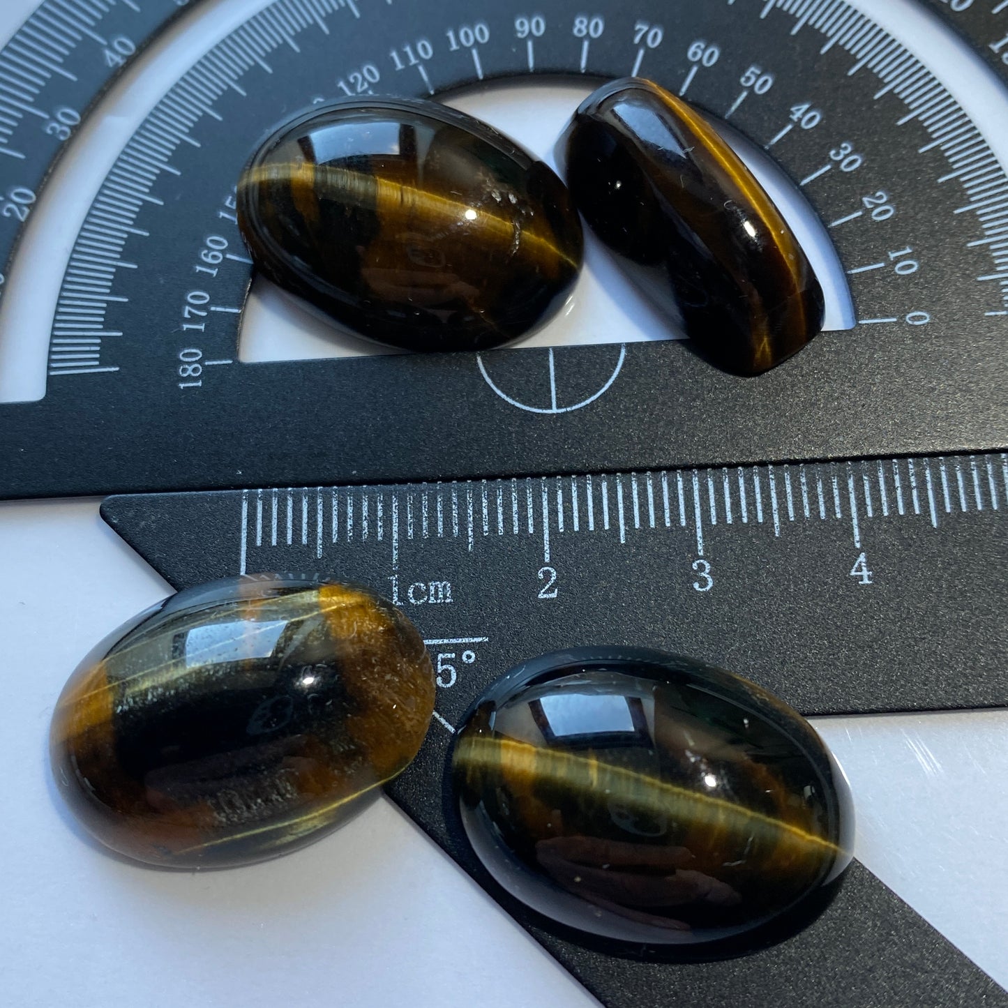 TIGERS EYE QUARTZ GEMSTONES x 4 - PRIESKA, NORTHERN CAPE, SOUTH AFRICA 95Ct MFG5089