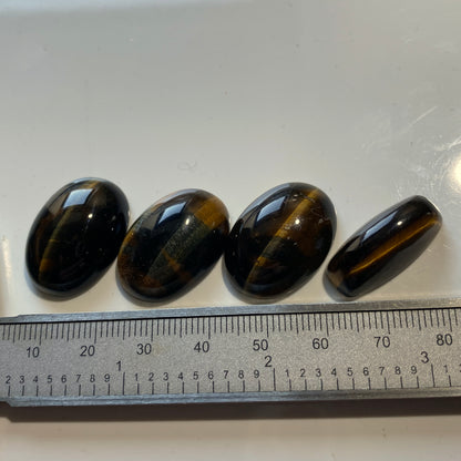 TIGERS EYE QUARTZ GEMSTONES x 4 - PRIESKA, NORTHERN CAPE, SOUTH AFRICA 95Ct MFG5089