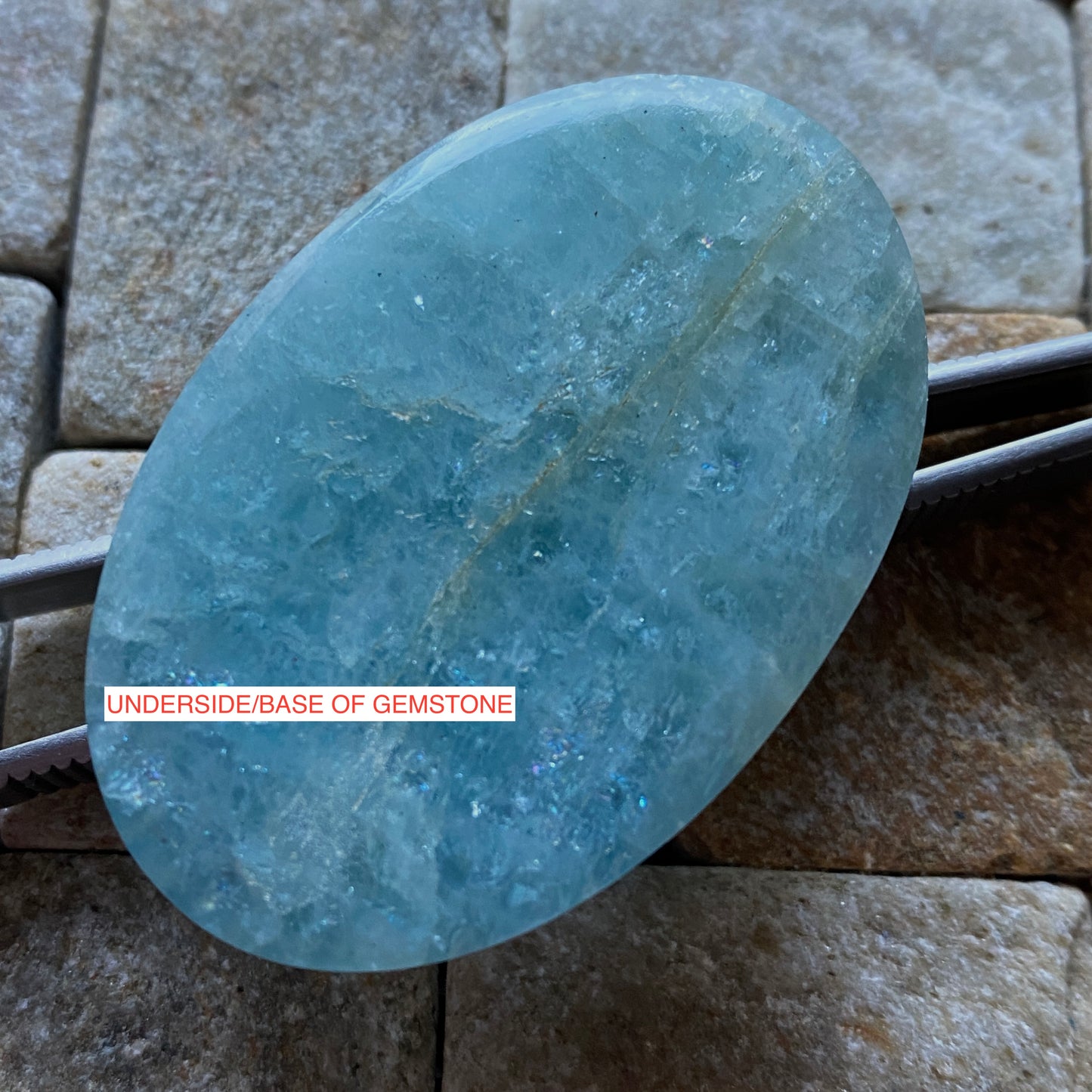 AQUAMARINE BERYL NATURAL LARGE GEMSTONE - MAHAIZA, MADAGASCAR 96Ct MFG5393
