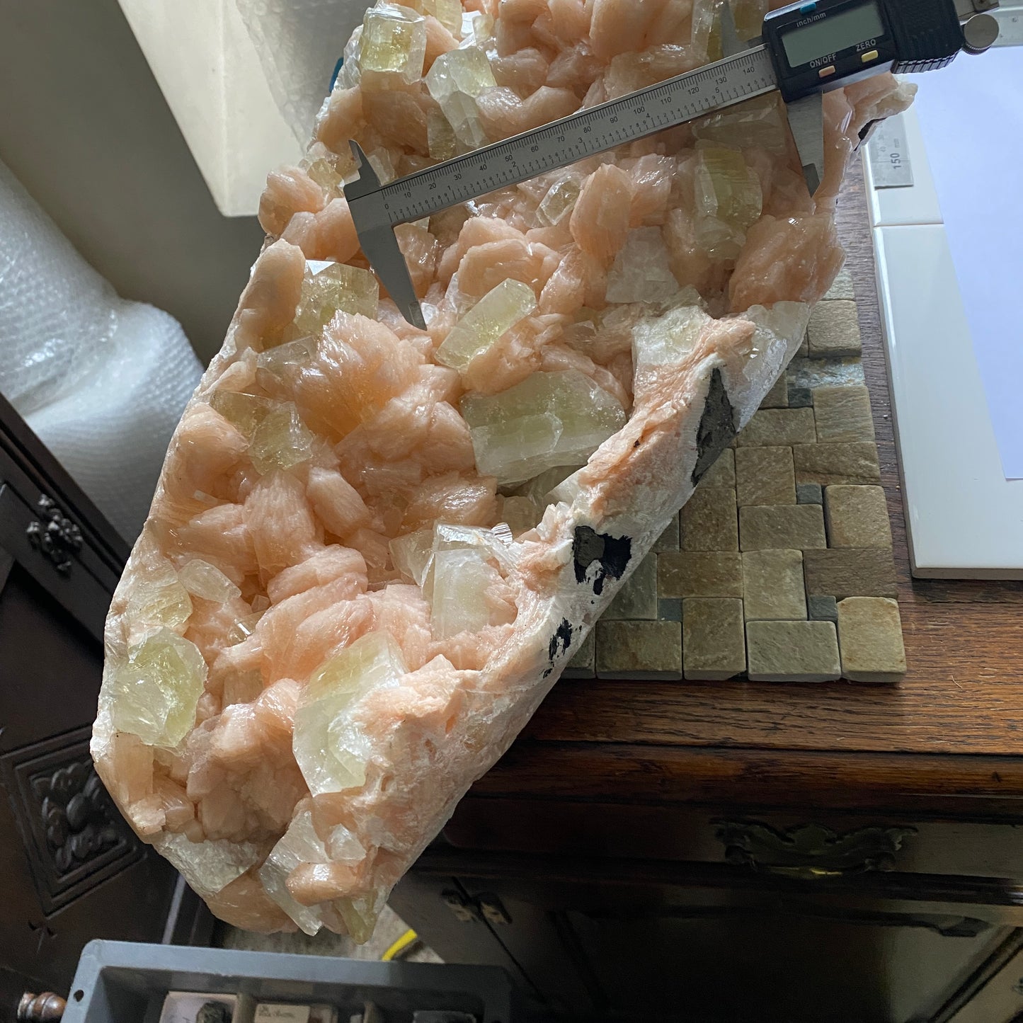 APOPHYLLITE WITH STILBITE - JALGAON, NASHIK, INDIA - MASSIVE   13kg+MF4146