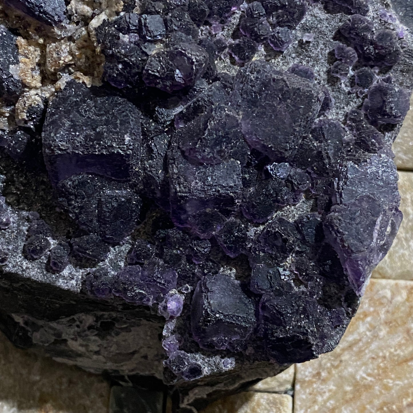 FLUORITE (etc) - BLACKDENE MINE, IRESHOPEBURN, STANHOPE, CO. DURHAM 1023g MF4147