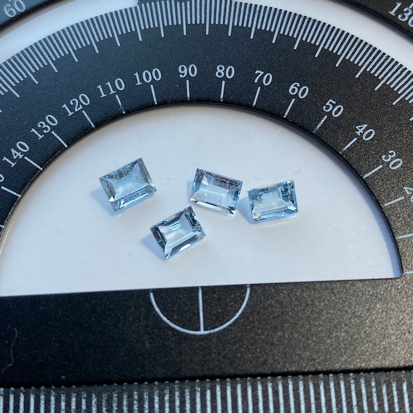 AQUAMARINE BERYL NATURAL GEMSTONES x 4 - LUDAZI, ZAMBIA 1.63Ct MFG5398