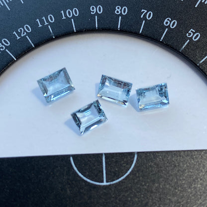 AQUAMARINE BERYL NATURAL GEMSTONES x 4 - LUDAZI, ZAMBIA 1.63Ct MFG5398