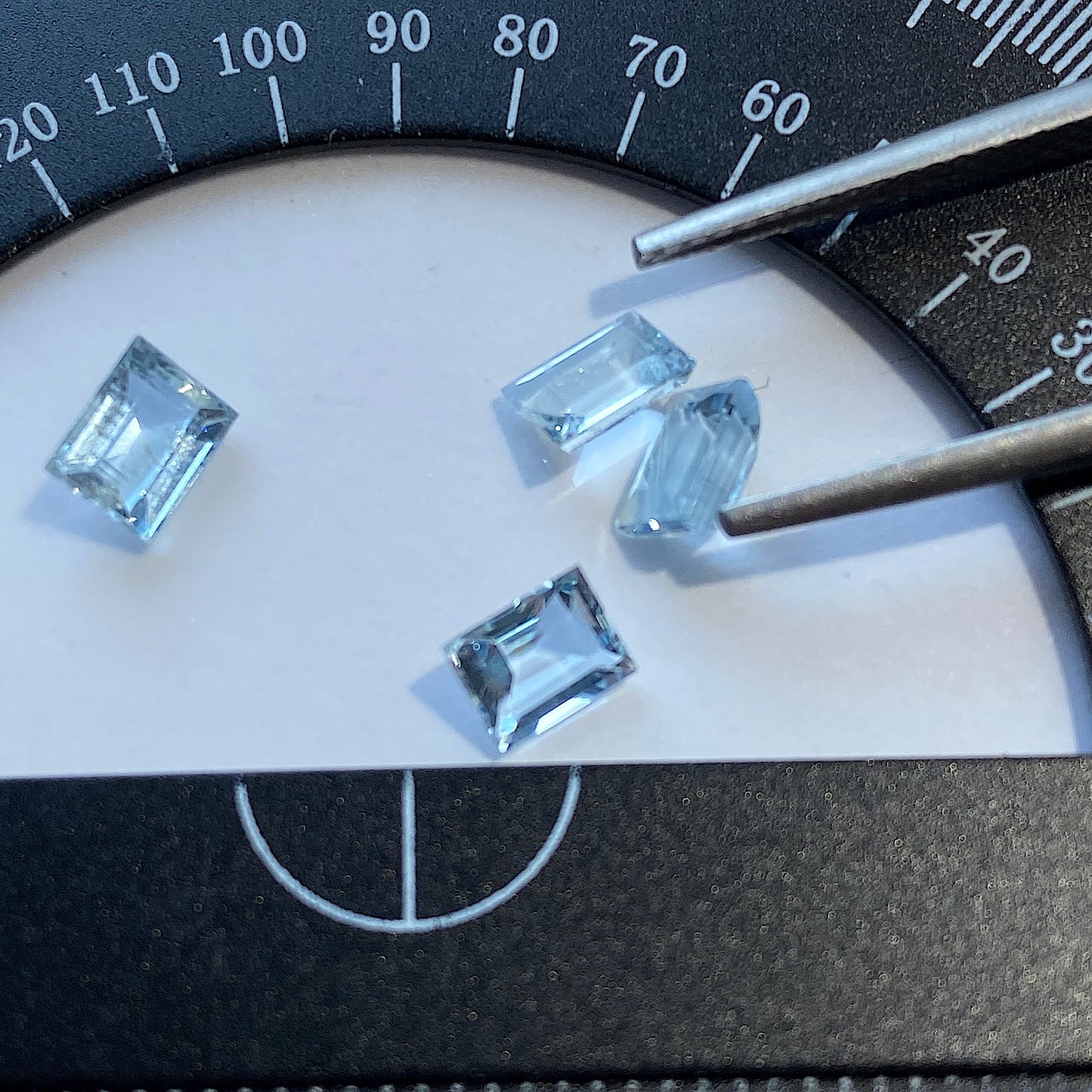 AQUAMARINE BERYL NATURAL GEMSTONES x 4 - LUDAZI, ZAMBIA 1.63Ct MFG5398