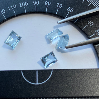 AQUAMARINE BERYL NATURAL GEMSTONES x 4 - LUDAZI, ZAMBIA 1.63Ct MFG5398