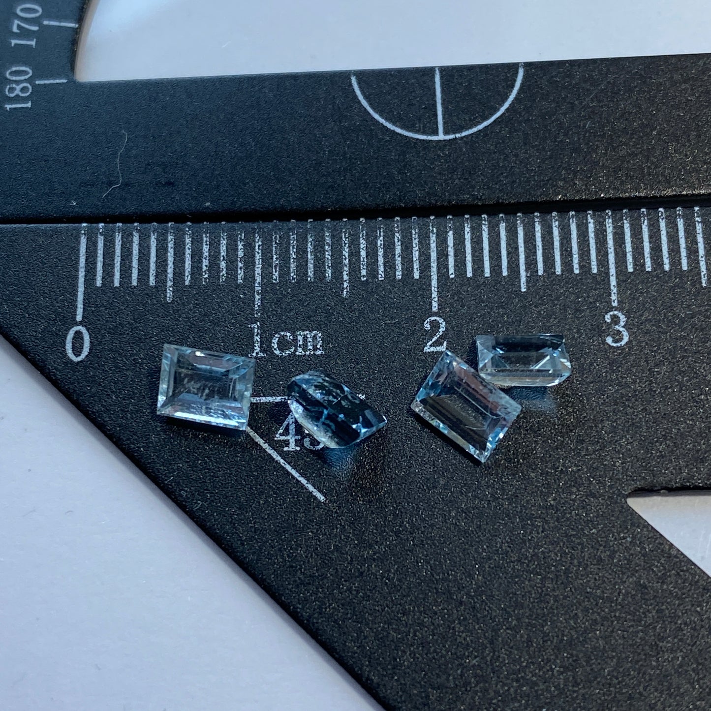 AQUAMARINE BERYL NATURAL GEMSTONES x 4 - LUDAZI, ZAMBIA 1.63Ct MFG5398