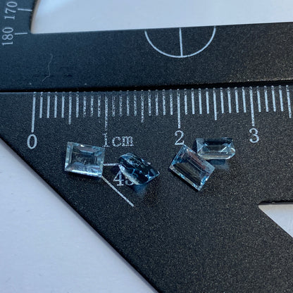 AQUAMARINE BERYL NATURAL GEMSTONES x 4 - LUDAZI, ZAMBIA 1.63Ct MFG5398