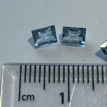 AQUAMARINE BERYL NATURAL GEMSTONES x 4 - LUDAZI, ZAMBIA 1.63Ct MFG5398