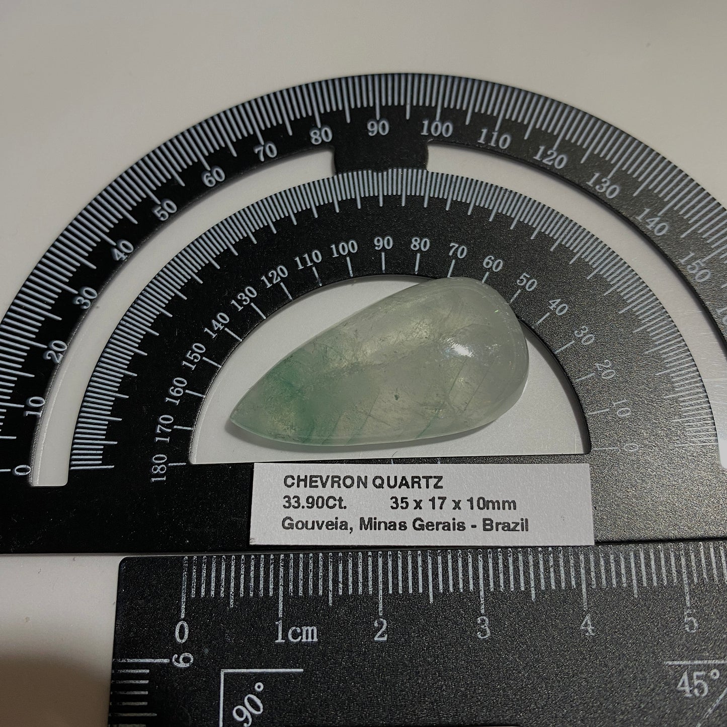 CHEVRON QUARTZ NATURAL GEMSTONE - GOUVEIA, MINAS GERAIS, BRAZIL 33.90Ct MFG5037