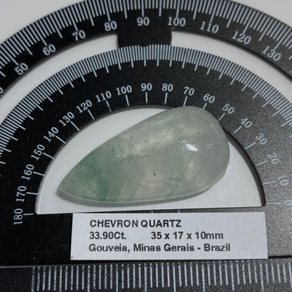 CHEVRON QUARTZ NATURAL GEMSTONE - GOUVEIA, MINAS GERAIS, BRAZIL 33.90Ct MFG5037