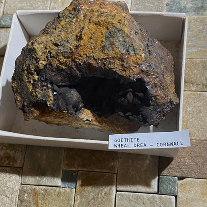 GOETHITE : WHEAL DREA, BOTALLACK, ST JUST, CORNWALL, ENGLAND. 490g MF5074