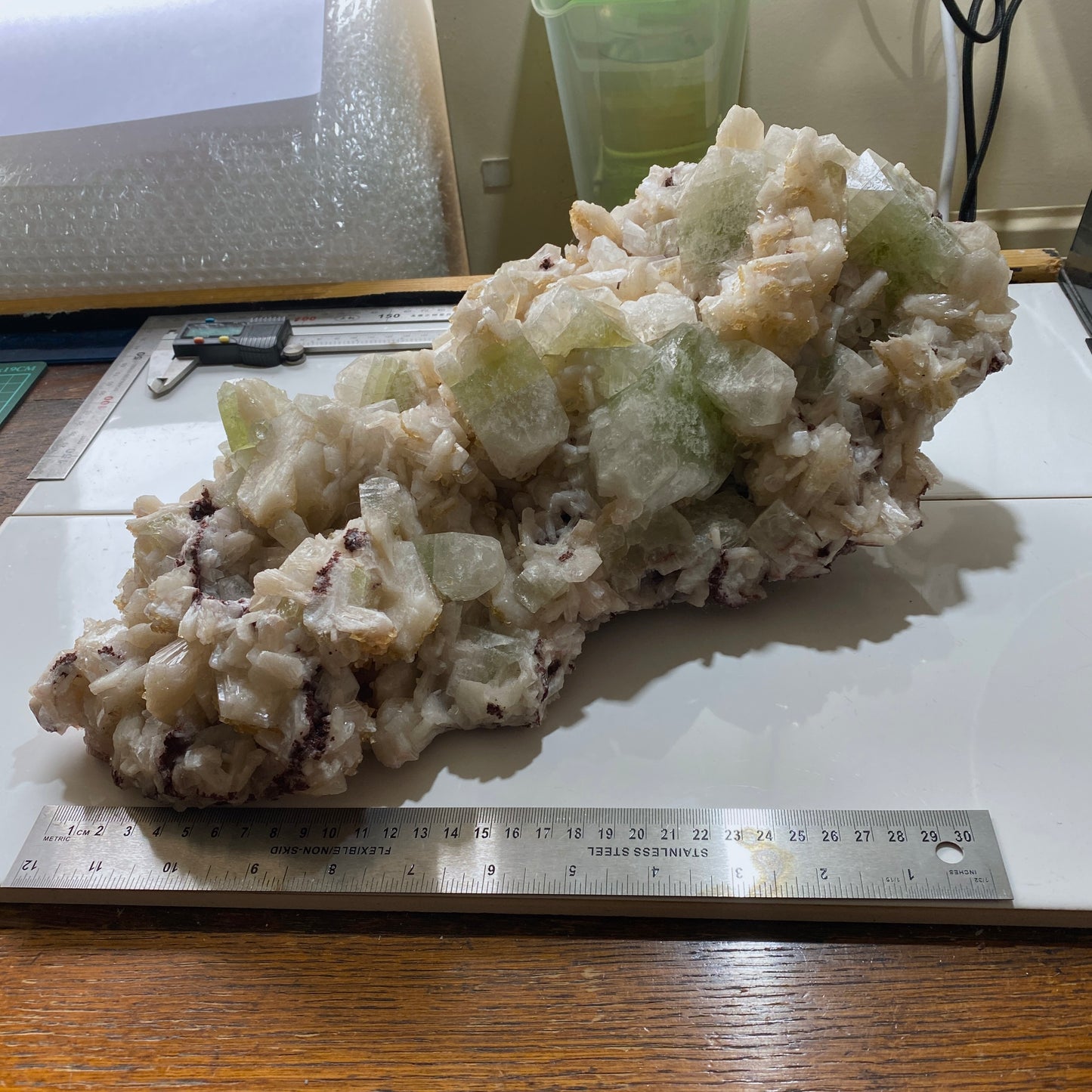 STILBITE WITH FLUORAPOPHYLLITE - JALGAON, INDIA - MASSIVE 6.2kg  MF4151