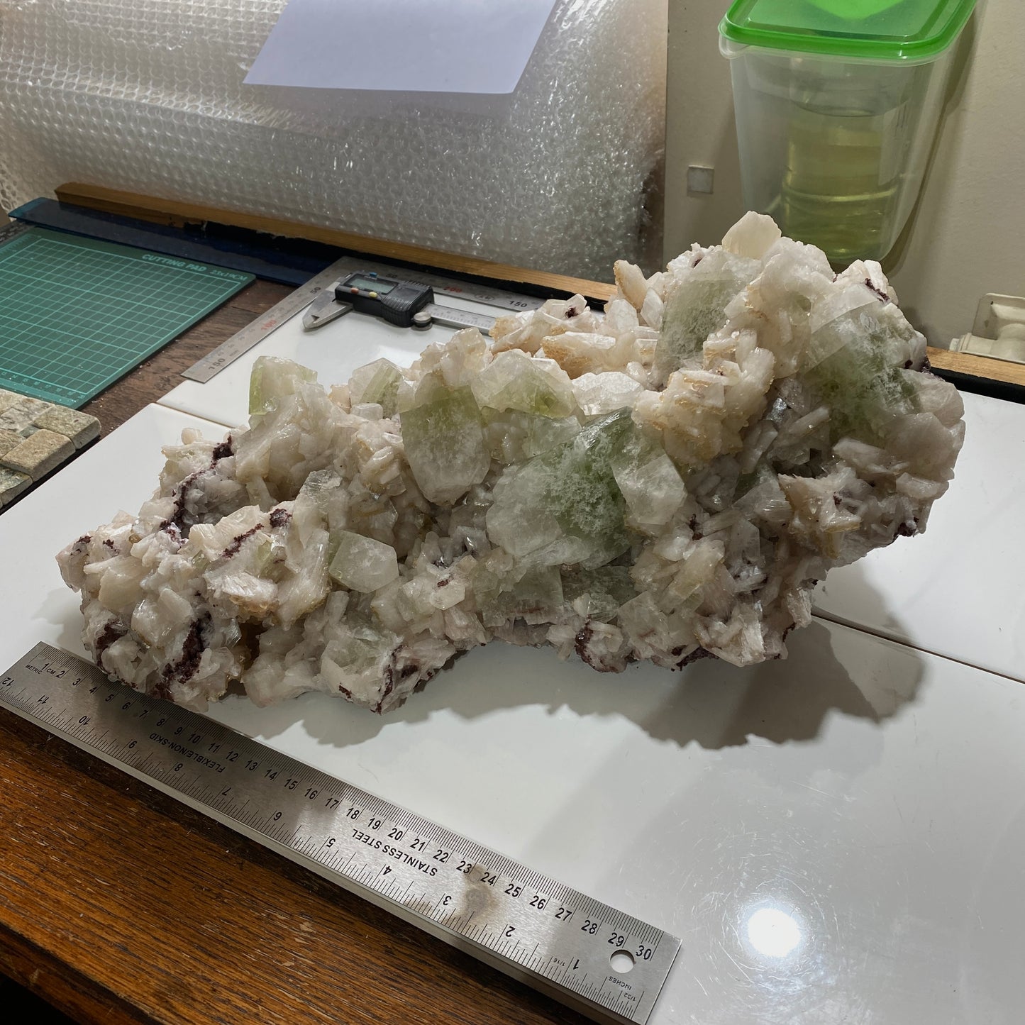 STILBITE WITH FLUORAPOPHYLLITE - JALGAON, INDIA - MASSIVE 6.2kg  MF4151