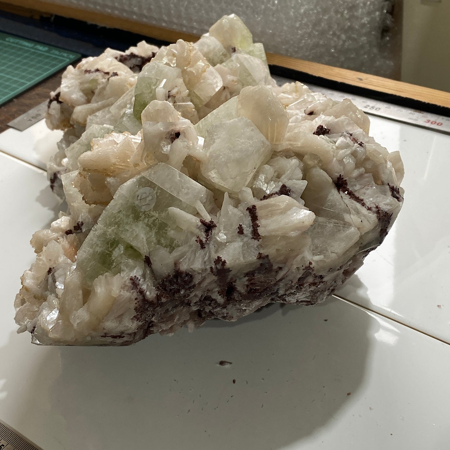 STILBITE WITH FLUORAPOPHYLLITE - JALGAON, INDIA - MASSIVE 6.2kg  MF4151