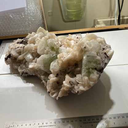 STILBITE WITH FLUORAPOPHYLLITE - JALGAON, INDIA - MASSIVE 6.2kg  MF4151