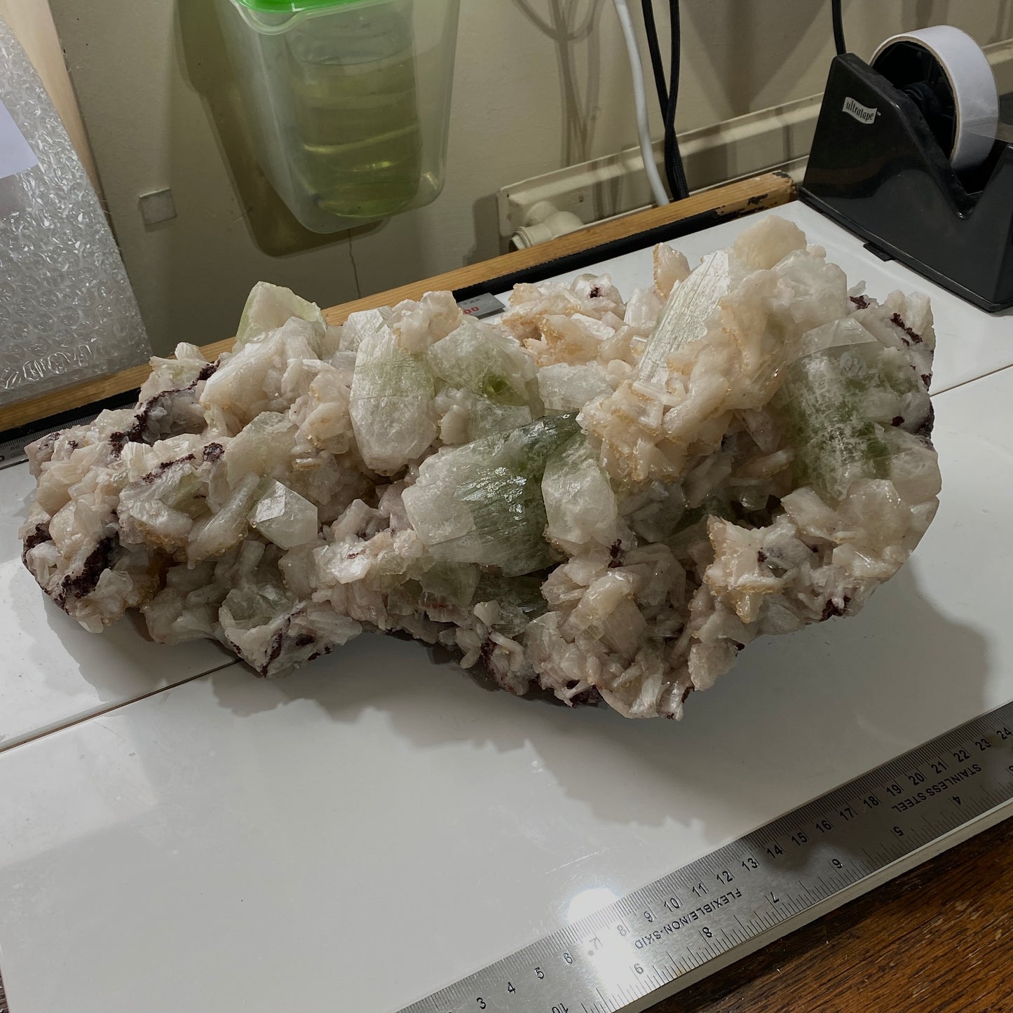 STILBITE WITH FLUORAPOPHYLLITE - JALGAON, INDIA - MASSIVE 6.2kg  MF4151